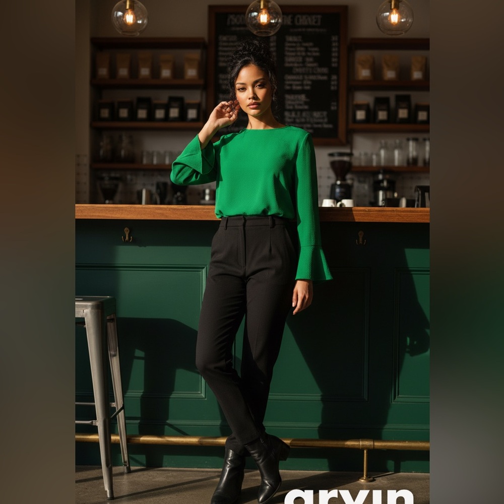 2HeartsGreen Women's Top